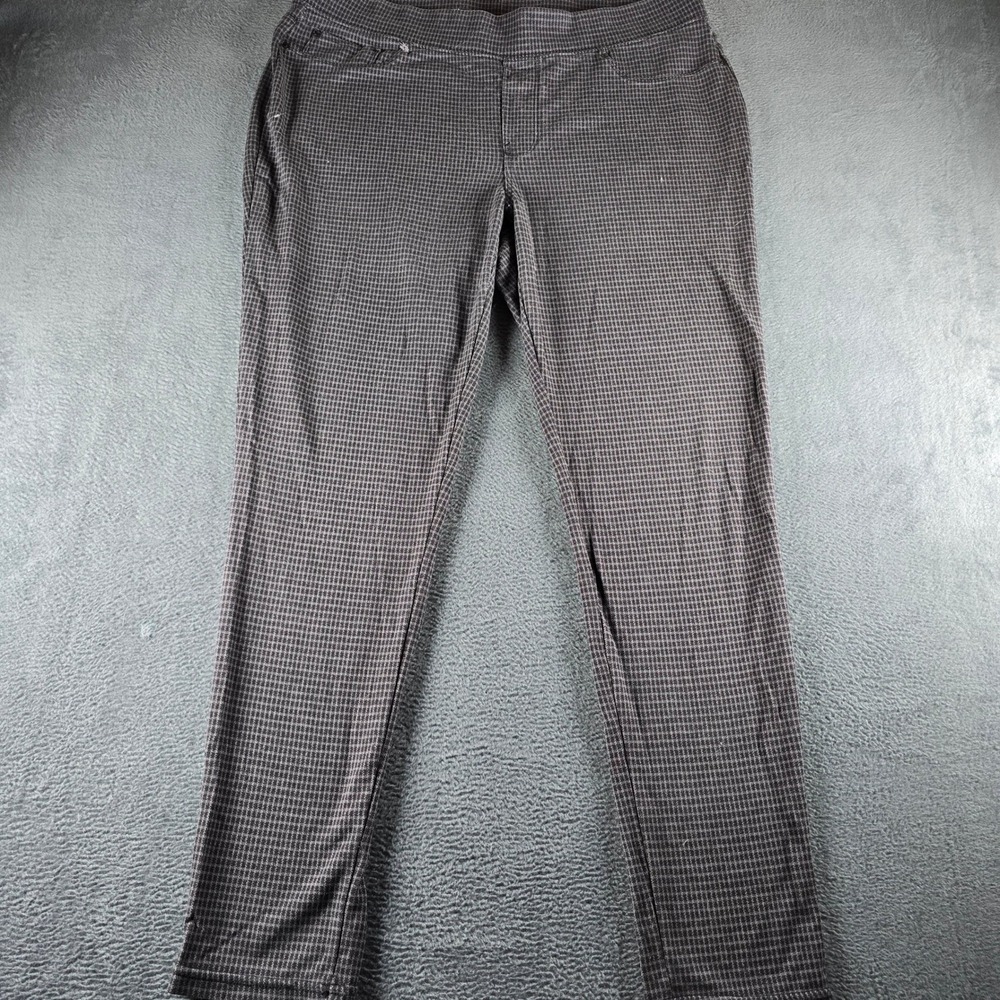 Seven7 Womens XL Grey Houndstooth Pull On Jeggings Slim Leg Stretch Pants